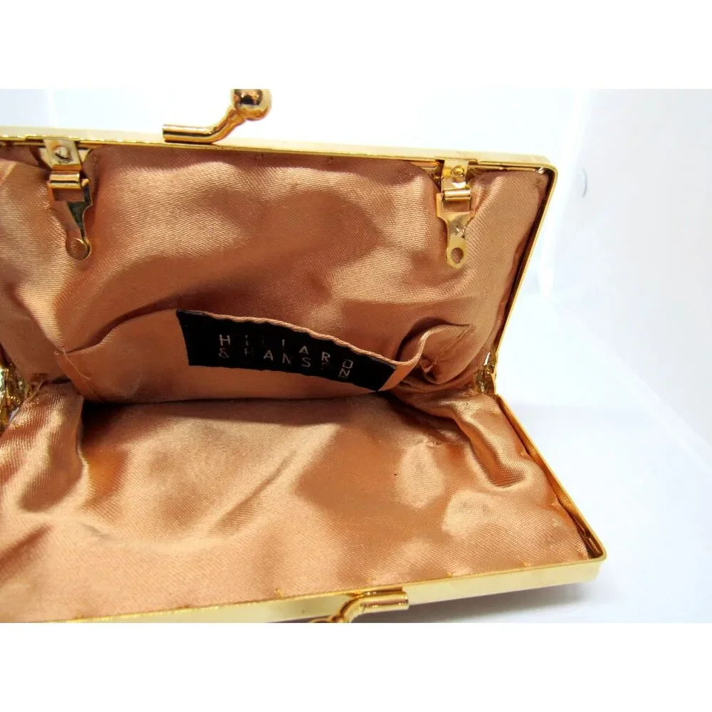 Hillard & Hanson Vintage bag pouch evening purse beaded art nouveau design